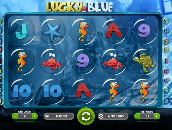 machine à sous Lucky Blue écran 1