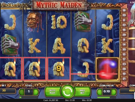 machine à sous Mythic Maiden écran 2