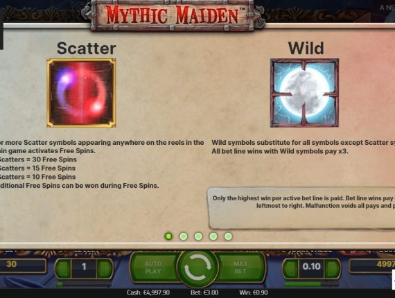 machine à sous Mythic Maiden écran 3