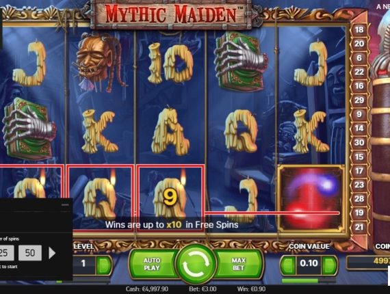 machine à sous Mythic Maiden écran 4