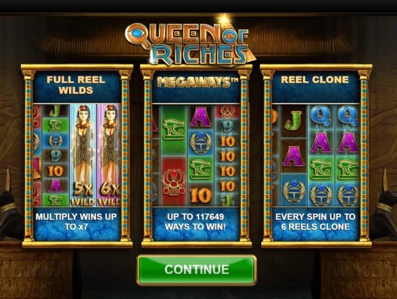 machine à sous Queen of Riches écran 1
