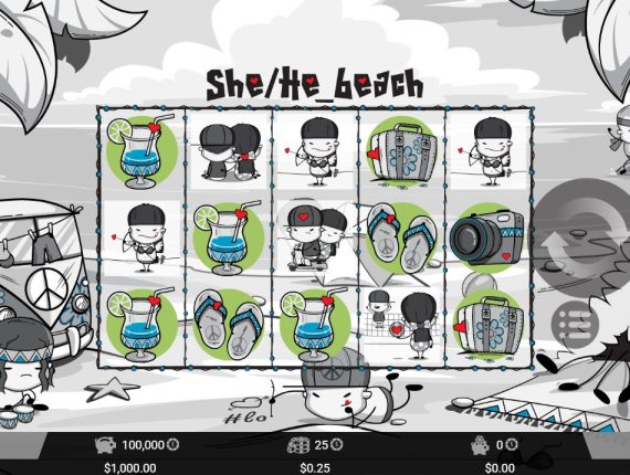 machine à sous She He Beach écran 1