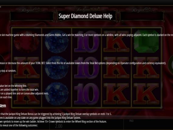 machine à sous Super Diamond Deluxe écran 3