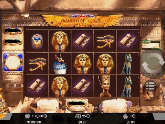 machine à sous Treasures of Egypt écran 1