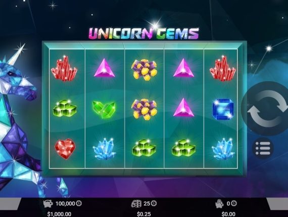machine à sous Unicorn Gems écran 1