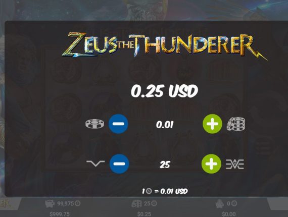 machine à sous Zeus the Thunderer écran 3