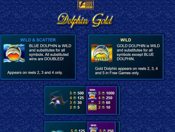 machine à sous Dolphin Gold écran 3