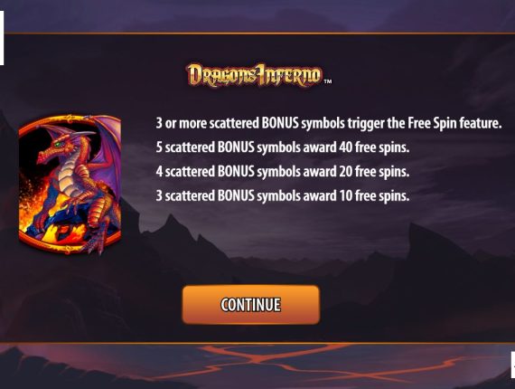machine à sous Dragons Inferno écran 1