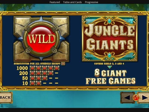 machine à sous Jungle Giants écran 3
