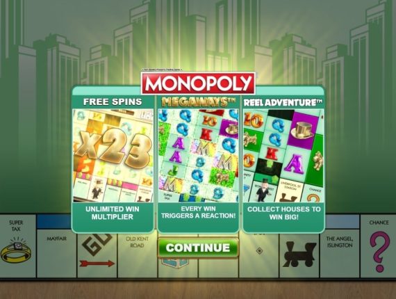 machine à sous Monopoly Paradise Mansion écran 1