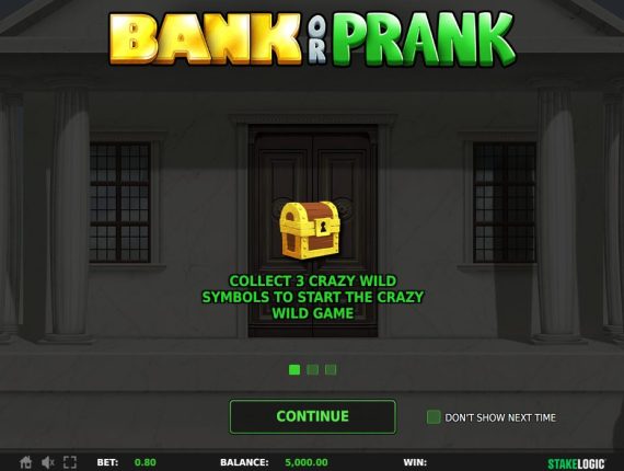 machine à sous Prank or Bank écran 1