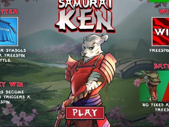 machine à sous Samurai Ken écran 1