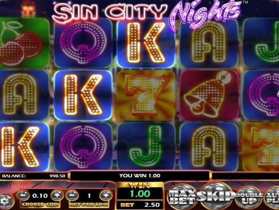 machine à sous Sin City Nights écran 2