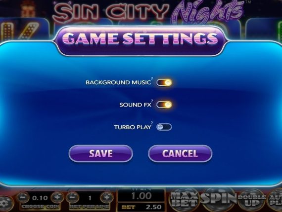 machine à sous Sin City Nights écran 4