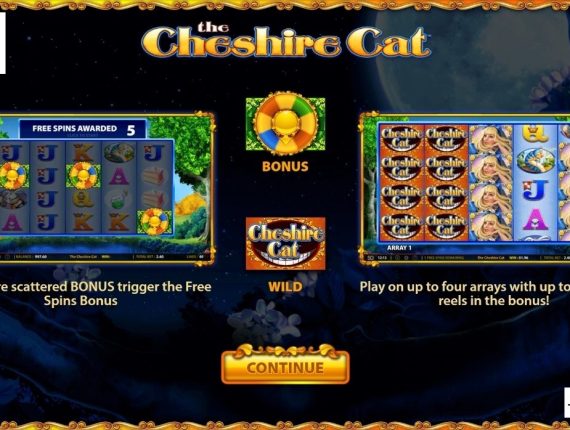 machine à sous The Cheshire Cat écran 1