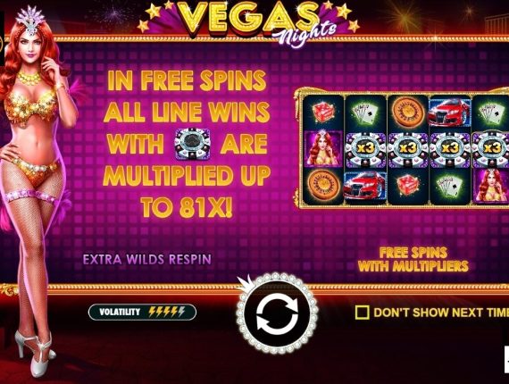 machine à sous Vegas Nights écran 1