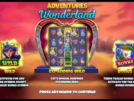 machine à sous Adventures in Wonderland écran 1
