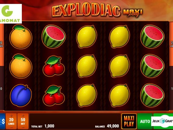 machine à sous Explodiac Maxi Play écran 2