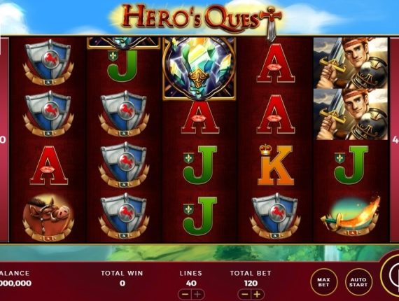 machine à sous Heros Quest écran 1