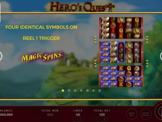 machine à sous Heros Quest écran 3