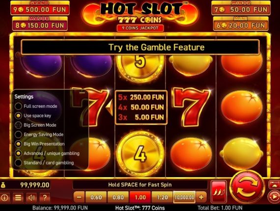 machine à sous Hot Slot écran 4
