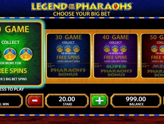 machine à sous Legend of the Pharaohs écran 4
