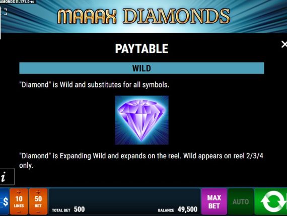 machine à sous Maaax Diamonds écran 3