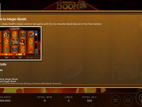 machine à sous Magic Book écran 4