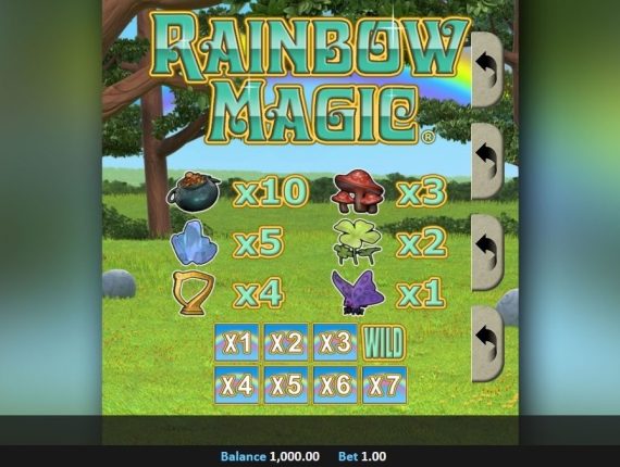 machine à sous Rainbow Magic écran 1