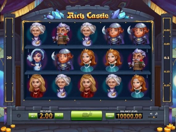 machine à sous Rich Castle écran 1