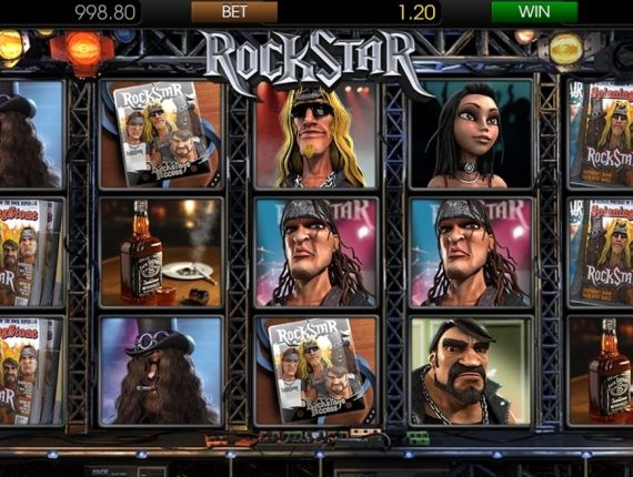 machine à sous Rockstar écran 1