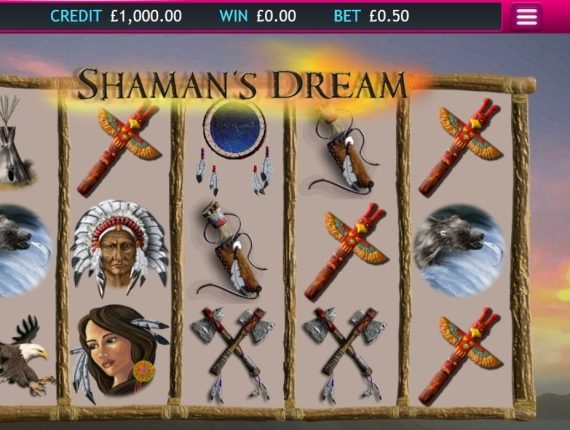 machine à sous Shamans Dream écran 1