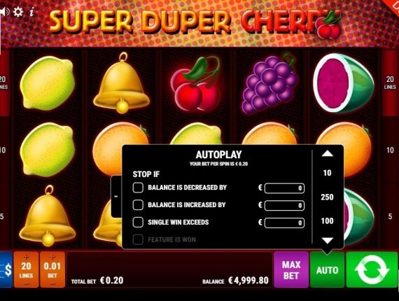 machine à sous Super Duper Cherry écran 4