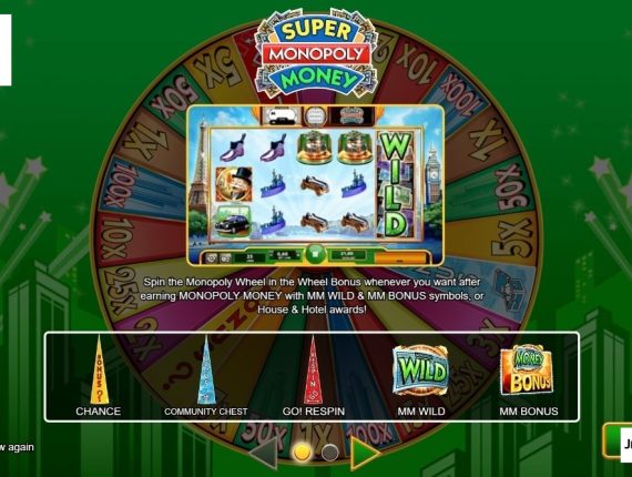 machine à sous Super Monopoly Money écran 1