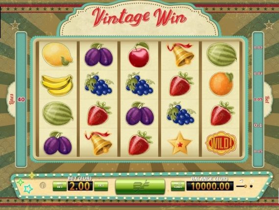 machine à sous Vintage Win écran 1