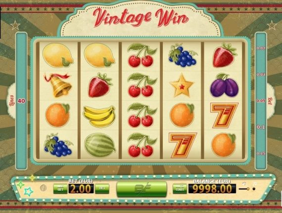 machine à sous Vintage Win écran 2