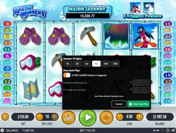 machine à sous Wild Gambler Arctic Adventure écran 3