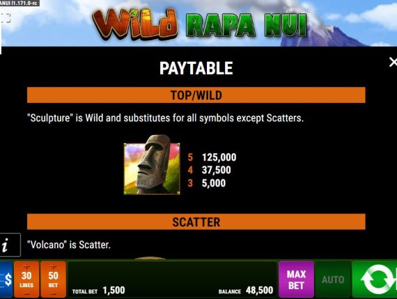 machine à sous Wild Rapa Nui écran 3