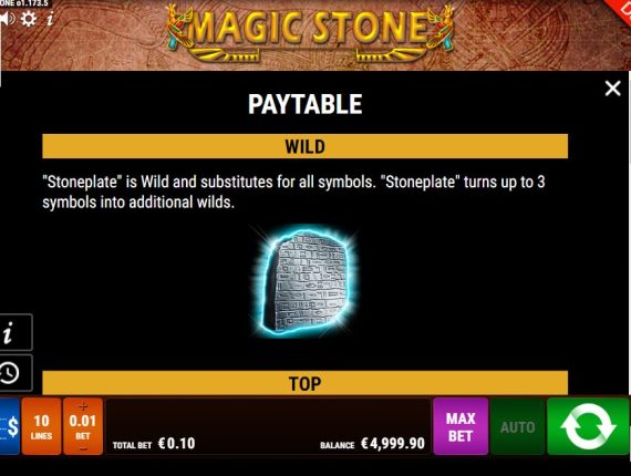 machine à sous Magic Stone écran 4