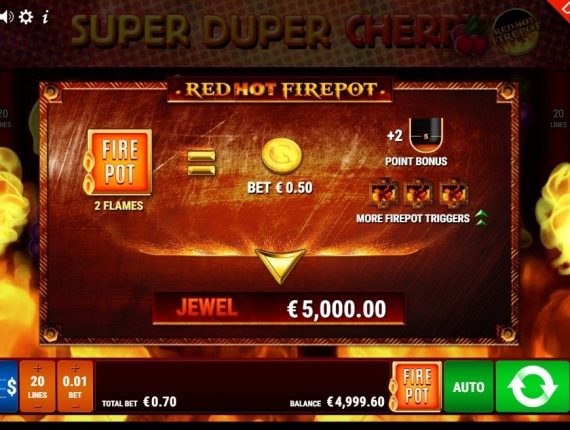 machine à sous Super Duper Cherry Red Hot Firepot écran 4
