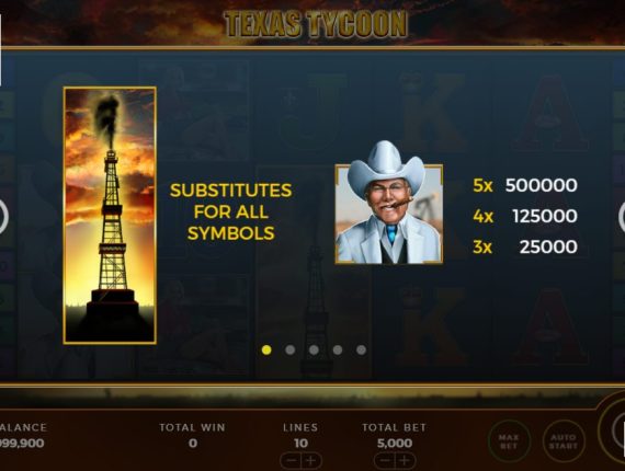 machine à sous Texas Tycoon écran 3
