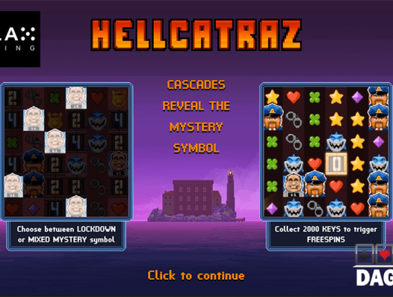 machine à sous Hellcatraz écran 1